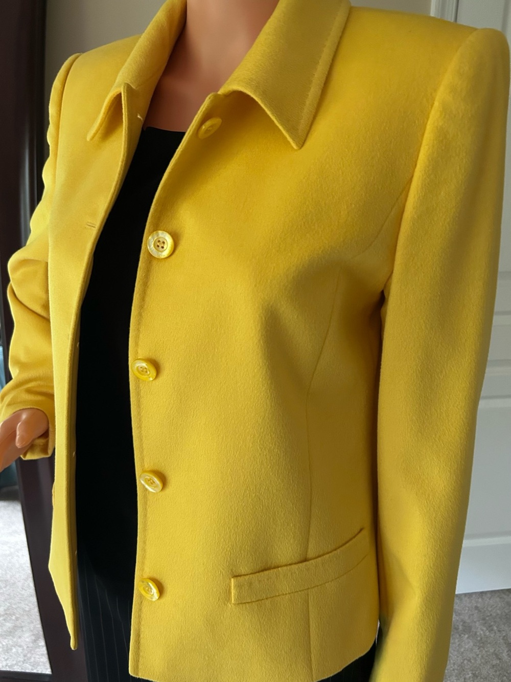Escada Vibrant Yellow Tailored Blazer